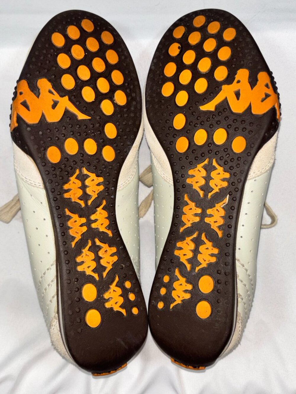 Vintage Kappa White Perforated Leather Driving Shoes / Sneakers Size 8 1/2 - Picture 4 of 5